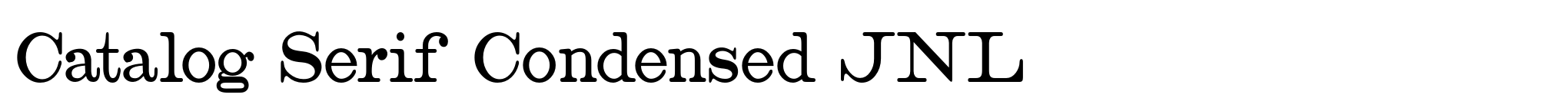 Catalog Serif Condensed JNL image